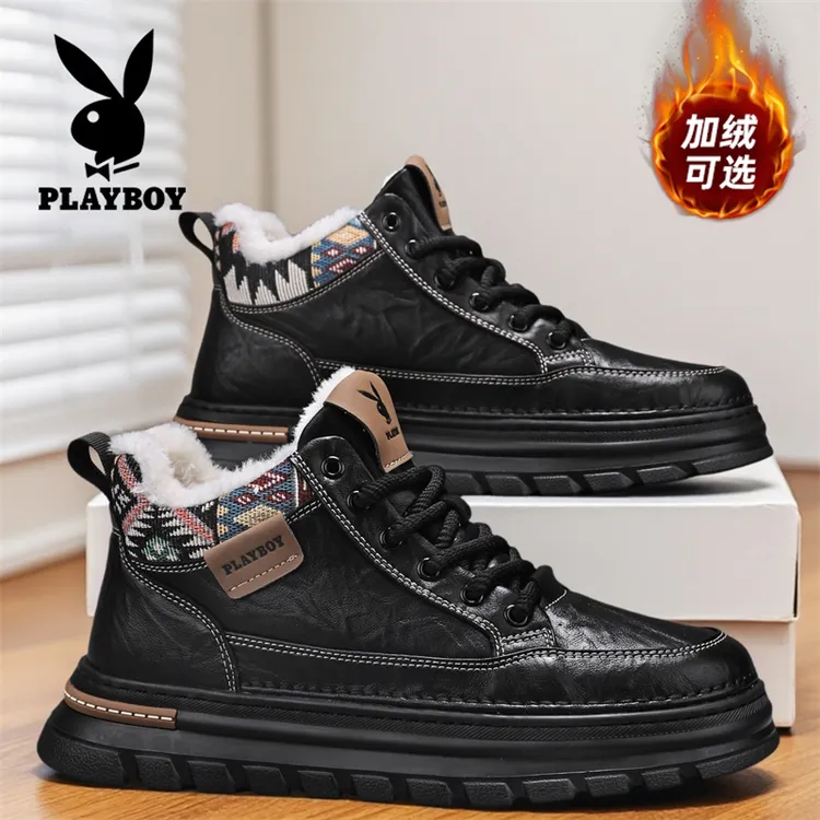 PLAYBOY/花花公子爆款男鞋秋季小众原创百搭休闲板鞋男士运动马丁