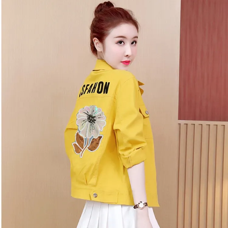 春秋高端牛仔上衣春装女2025年新款女士牛仔外套女款爆款2025新款