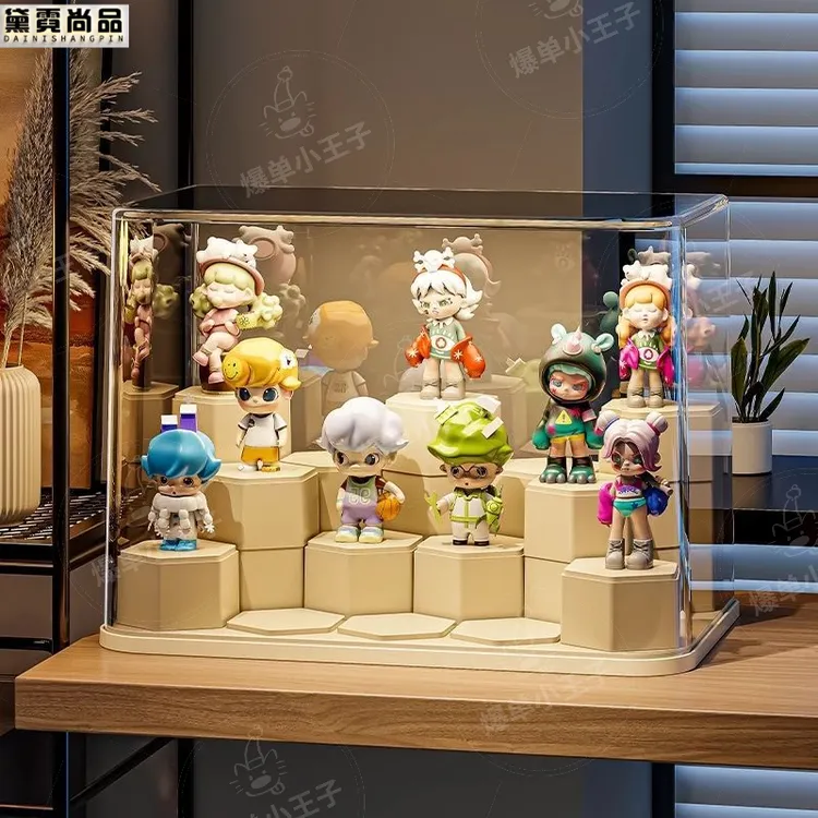 积木展示盒透明盲盒收纳玩偶收纳展示柜防尘亚克力手办泡泡玛特
