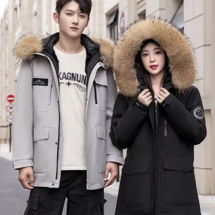 新款派克服2025男士真皮可拆卸真毛加厚保暖冬季外套内胆狐狸貂皮