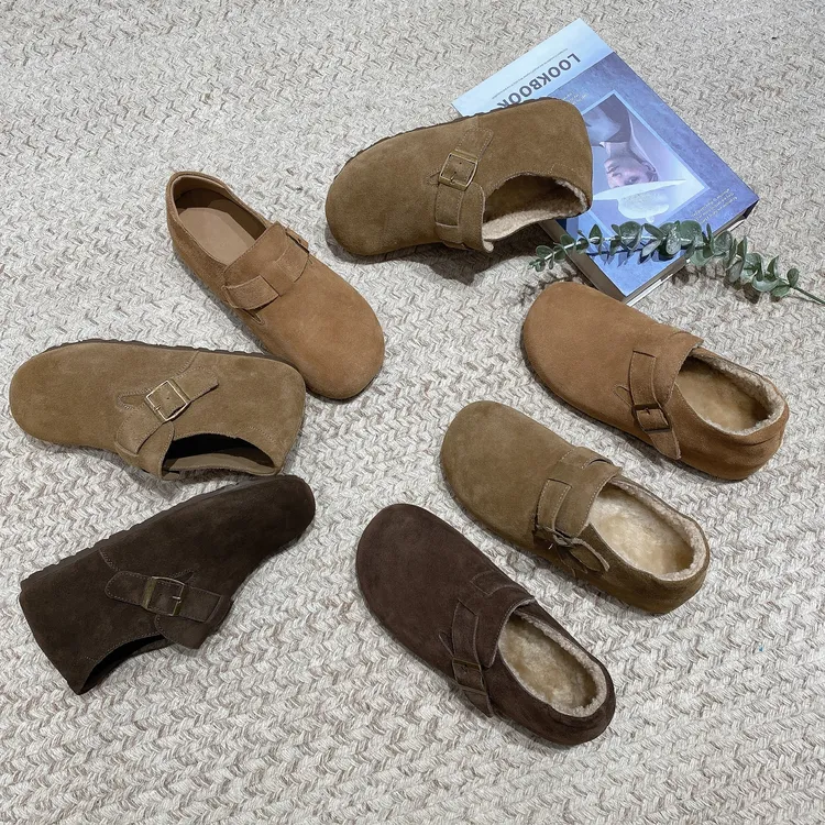 IMFLY金小金自制女装 加绒勃肯鞋DYX370秋冬款全包休闲百搭勃肯鞋