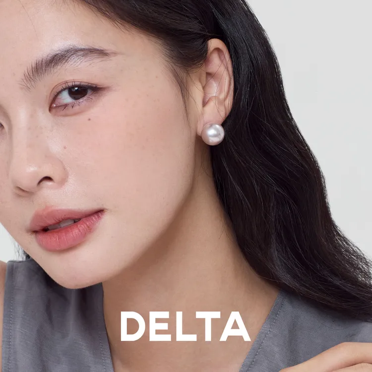 DELTA 925银仿珍珠耳饰 曼塔玫瑰珍珠耳钉耳夹轻奢气质精致高级商品图