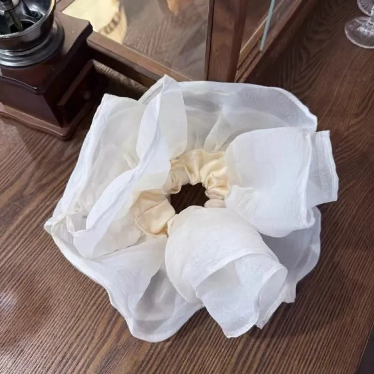 洋气发绳成人号褶皱双层扎头绳大肠高高档感扎马尾头花女2025新款