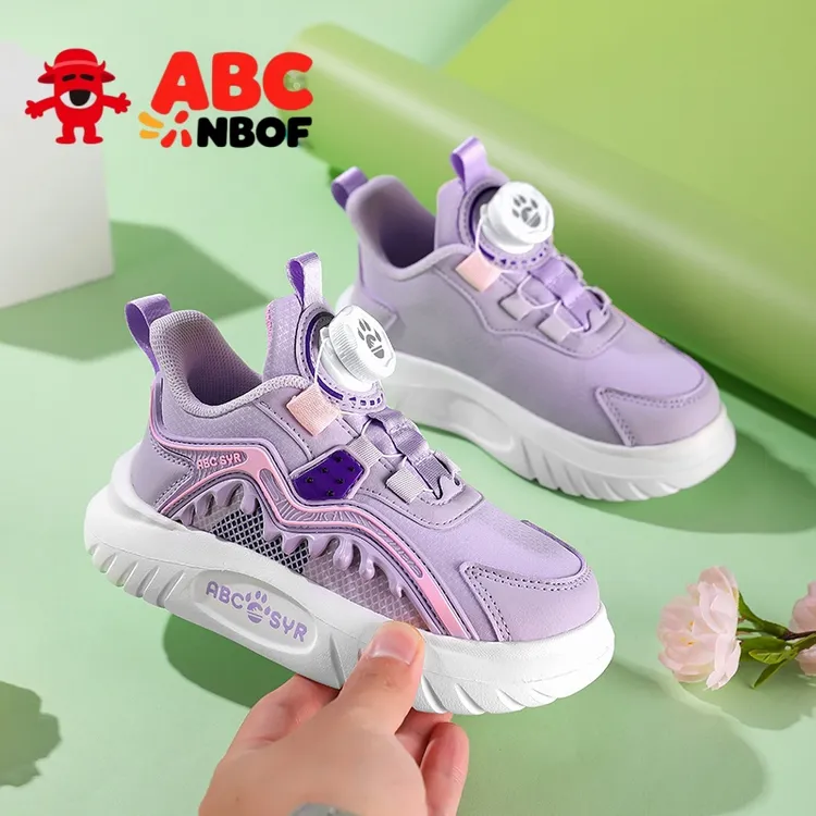 ABC NBOF儿童鞋子女童运动鞋女孩子软底防滑春秋女中大童皮面单鞋