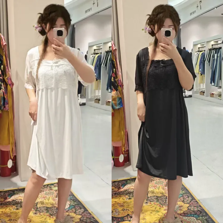 深圳56218南油高定蕾丝拼接清凉甜美公主睡裙睡衣