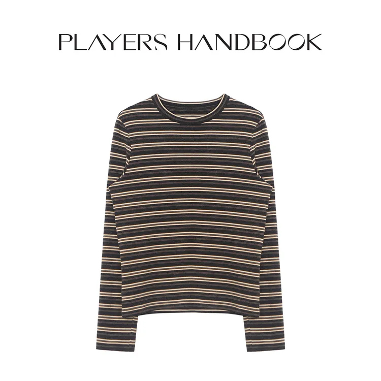 PH《条纹序曲》小众街头潮流时尚定织撞色休闲百搭条纹长袖T PH5071