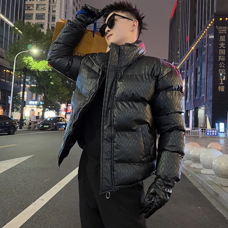 立领字母棉服外套男款冬季爆款棉衣2025新款高级感潮牌保暖棉袄子