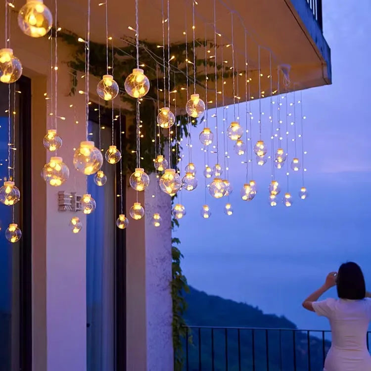 星星灯太阳能灯串彩灯许愿球防水led花园阳台景观装饰氛围灯