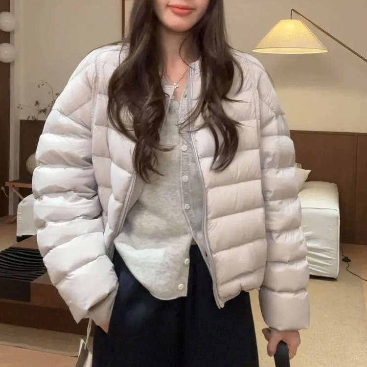 云朵泡芙棉服女2025冬季新款时尚小个子慵懒感韩系棉袄外套