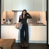 宅宅athome//随心玩家 暗纹立领卫衣套装休闲慵懒运动两件套