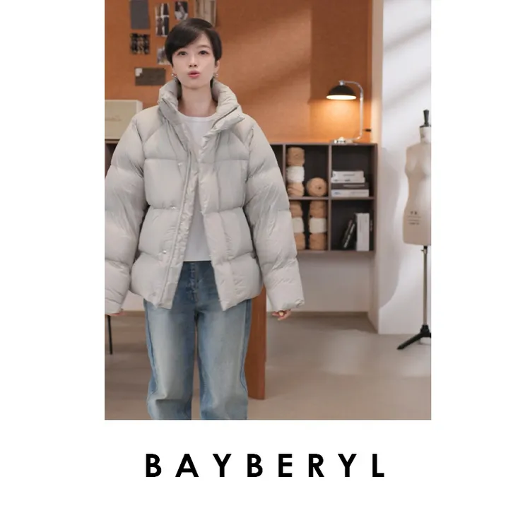 BAYBERYL老贝轻软插肩时尚百搭25秋冬连帽羽绒服9YRF5I0424-9/4