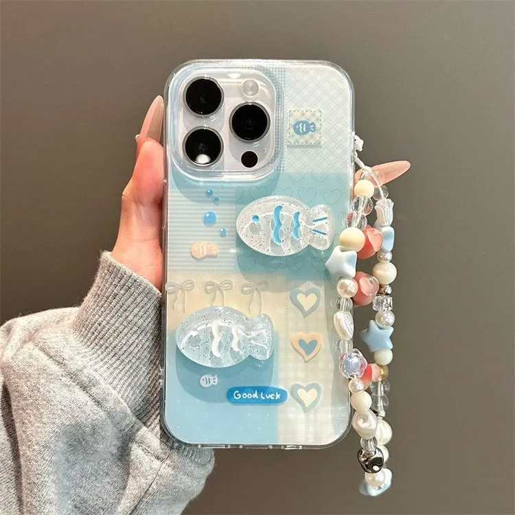 海洋小鱼适用苹果iphone小米15/14/13pro防摔vivo华为oppo手机壳