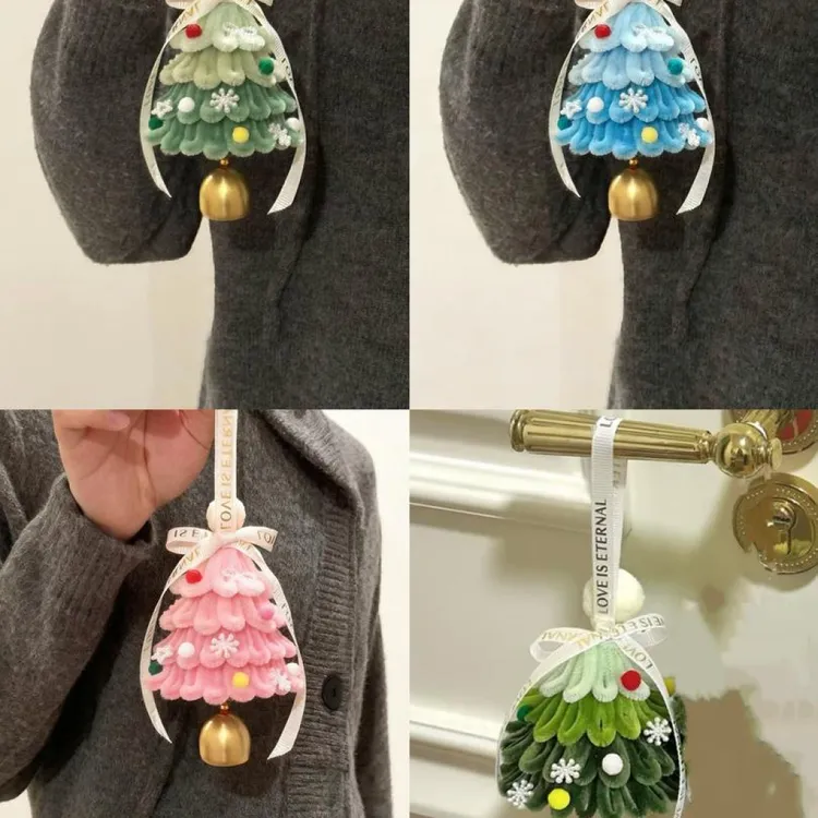 圣诞树挂件扭扭棒手工diy雪花苹果圣诞树材料包送女朋友礼物B204