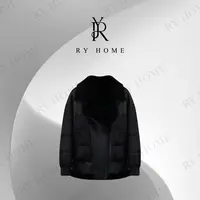 【容雨RYHOME】90白鹅绒皮毛一体黑金系列提花缎鹅绒服244YF1268