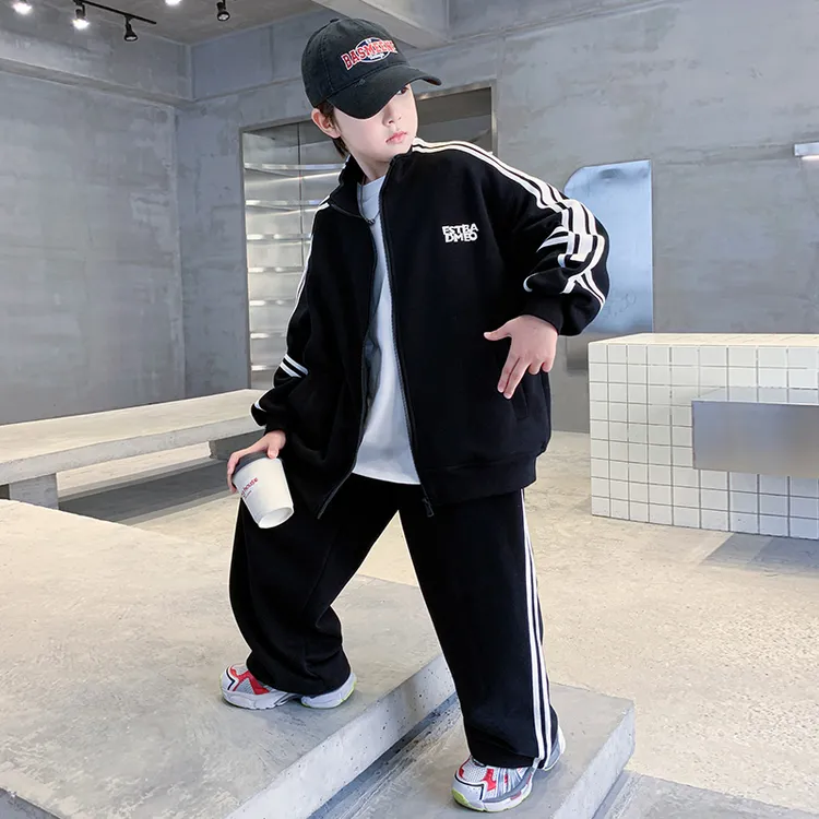 儿童装男童秋装外套套装2025新款春秋款大童运动秋季男孩帅气时髦