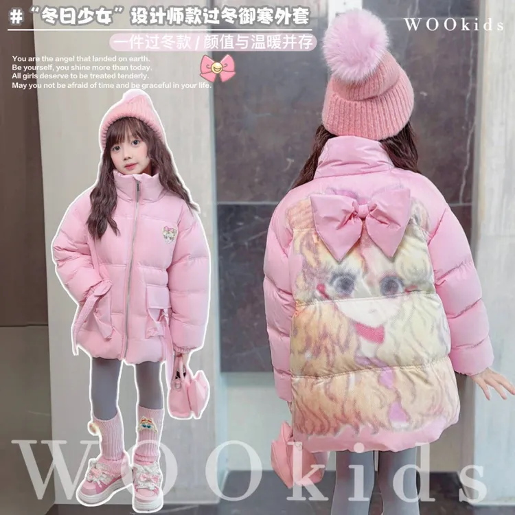 现货-WOOkids1【蝴蝶结美少女】童装设计师加厚棉服外套 W25090503