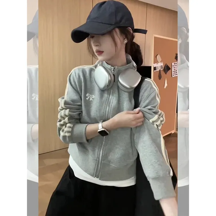 秋冬时尚宽松韩版百搭中长款加厚气质呢子外套春秋女装小个子显瘦