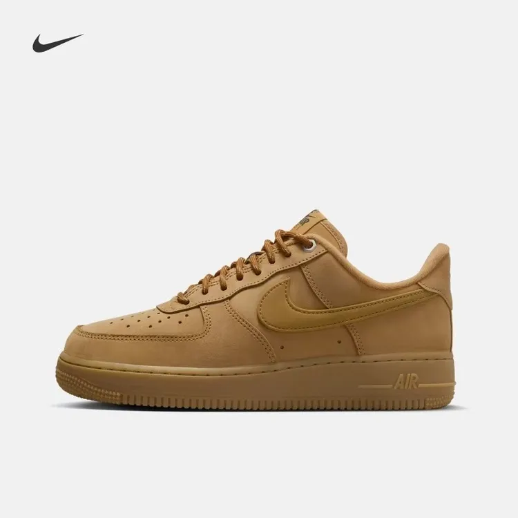 NIKE/耐克女鞋AIR FORCE 1空军一号小麦色低帮休闲板鞋FZ7372200