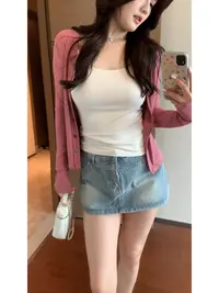 【肉肉】超绝显瘦牛仔半身裙女休闲纯欲百搭a字包臀裙子高腰短裙裤