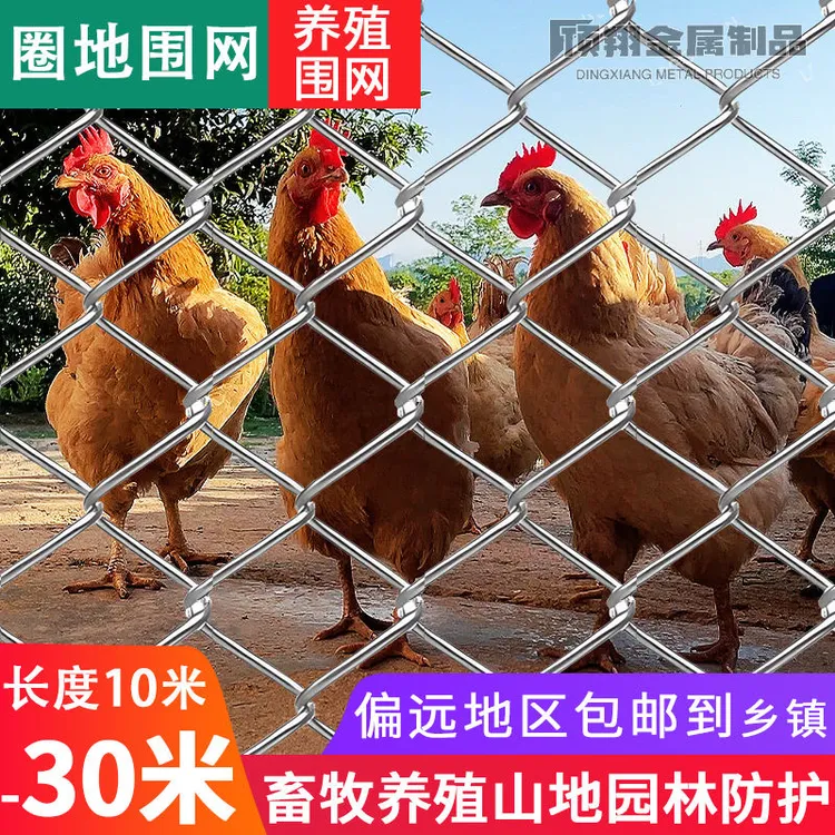 热镀锌钢丝勾花网防锈铁丝网养殖牛羊猪围栏果园圈地防护网护栏网