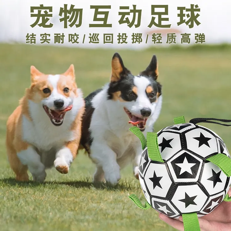 宠物玩具球足球耐咬泰迪柯基柴犬狗狗磨牙用品互动弹力球解闷神器