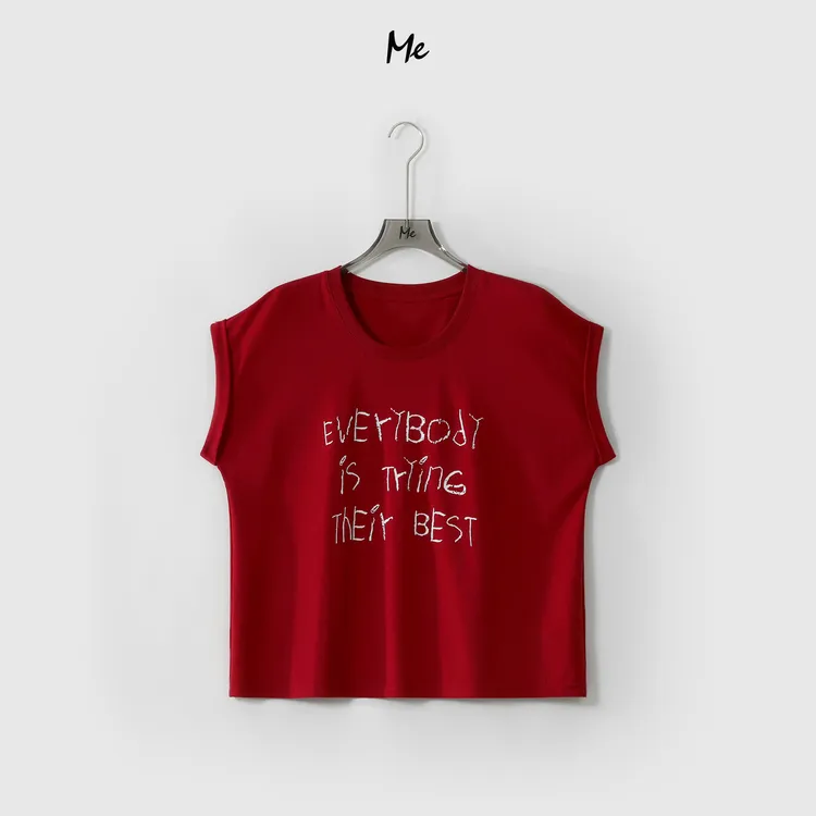 ME【更好的我们】冰柔透气显瘦舒适时尚百搭休闲短袖T恤MESS5587