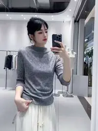 七分袖常规极简T恤时尚春秋百搭打底衫S050