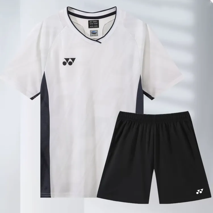 2025夏季新款吸汗透气速干男女短袖T恤羽毛球服运动舒适短裤团购