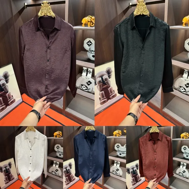 「星漓轻奢出品」88175/XINGLI/2025/高端欧货长袖褶皱工艺衬衫