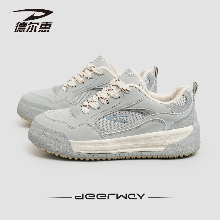 德尔惠2025夏季新款欧若风女鞋潮流百搭休闲日常厚底增高时尚板鞋