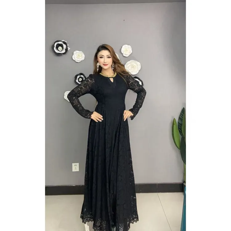 3919【包邮】款时尚气质黑色气质高级女装连衣裙