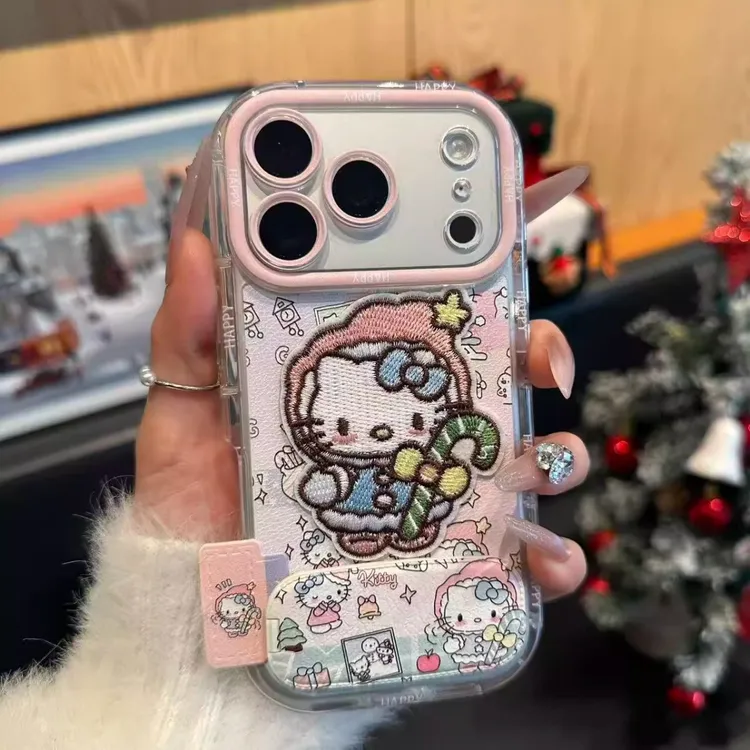 滑雪圣诞帽KT适用VIVOs30手机壳S20PRO奶油羽纱S19/18/17Pro保护