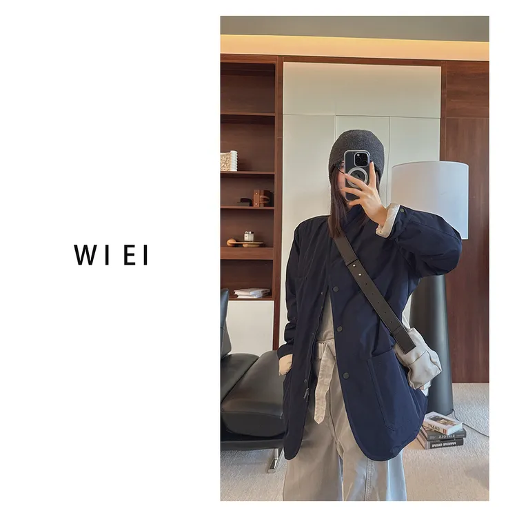 《WI EI》冬日冒险家*立领单排扣95安心鹅绒多口袋鹅绒服W25408009