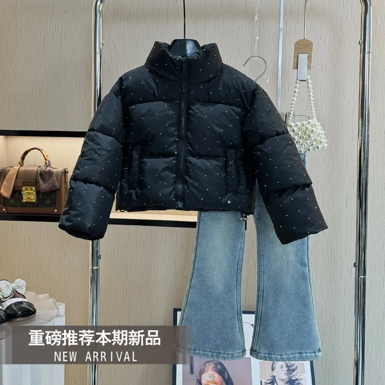 【现货】女童冬装棉服外套新款洋气时尚加绒加厚棉衣儿童气两件套