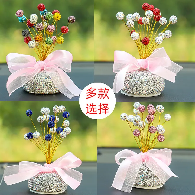 【星脉】满天星汽车摆件满天星镶钻玫瑰花创意车内镶钻满天星女生可