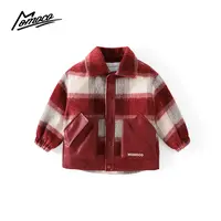 MOMOCO冬季新款男童时尚格子夹棉洋气年款拜年外套75480125049