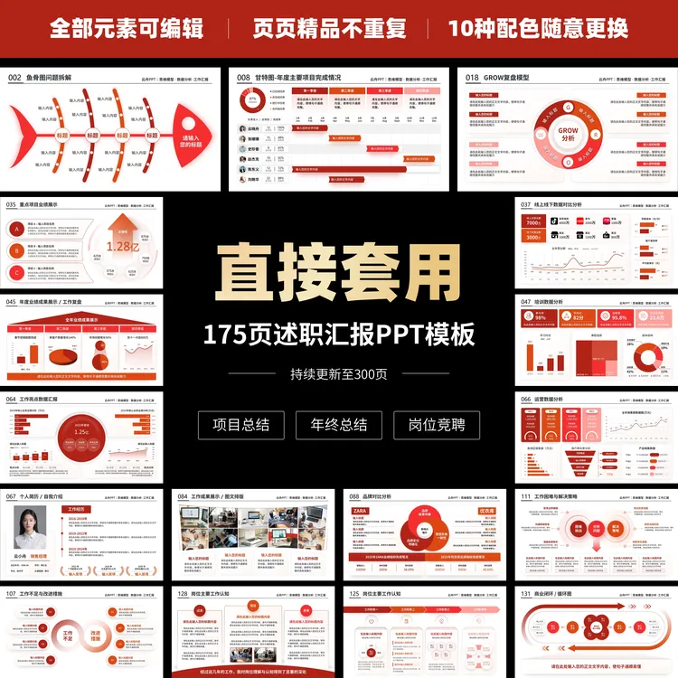 【苹果用户专拍】领导超爱的PPT高级逻辑图模板，包含175页，持续更新