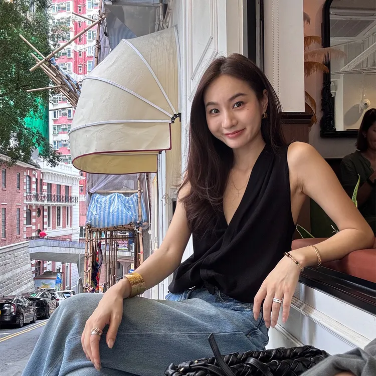 KEEP KAPU靠谱【精致白领】進口莱赛尔醋酸天丝V领无袖上衣KP250604