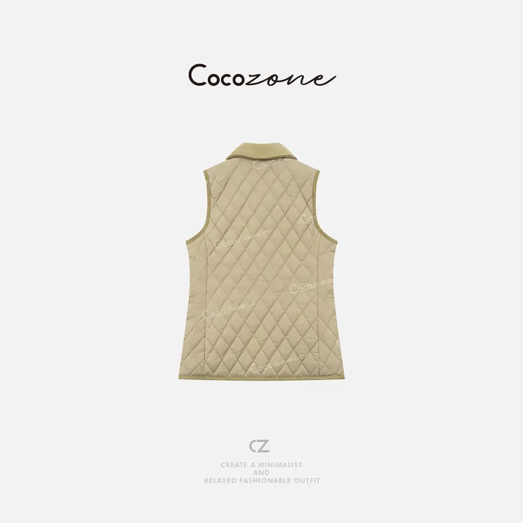 COCO ZONE 刘一一 "蒂玟马甲"绣花复古纹理时尚感马甲 CD2A1467