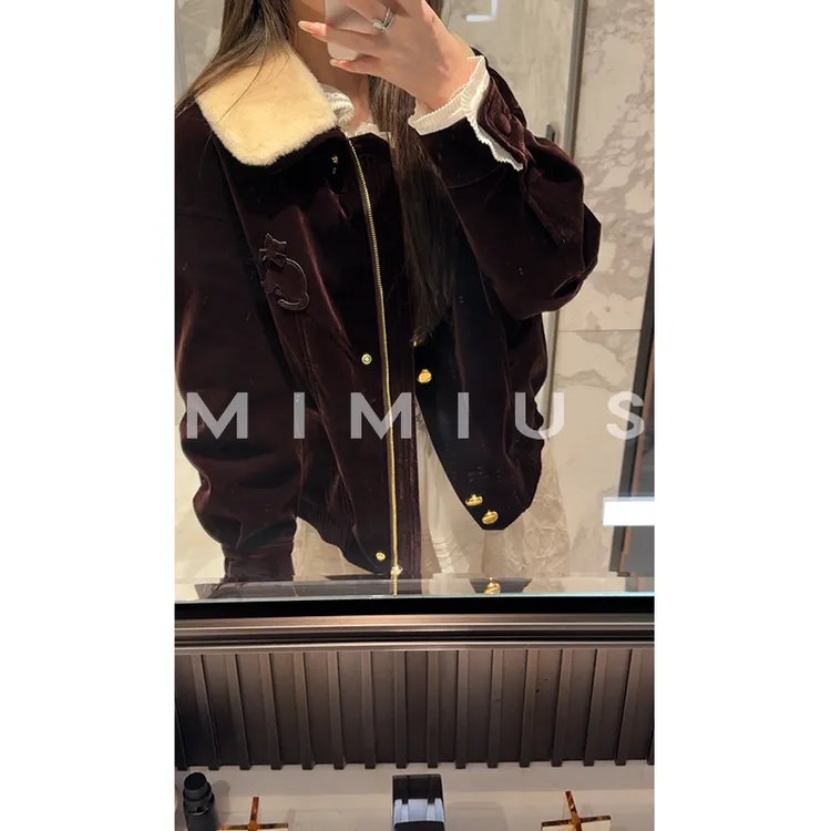 【mimius】P 可溯源三星安心羽绒 老钱丝绒短款羽绒夹克 G11147