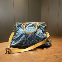 99新 LouisVuitton/路易威登 丹宁手提单肩包 尺寸40×28