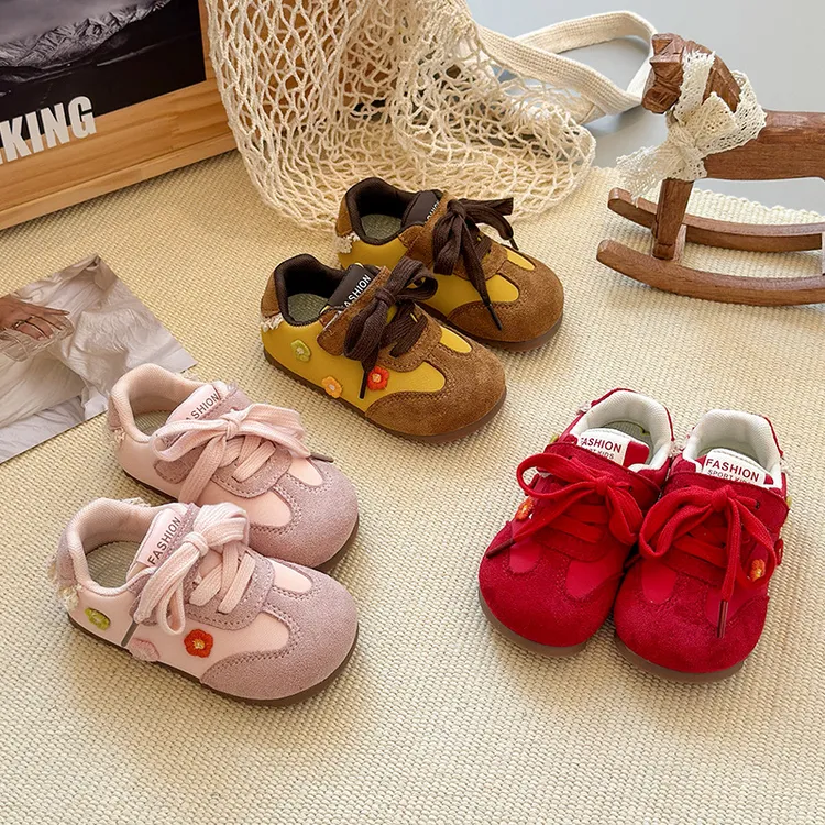ins儿童德训鞋2025年春秋季新款韩版女童休闲时尚板鞋软底运动鞋