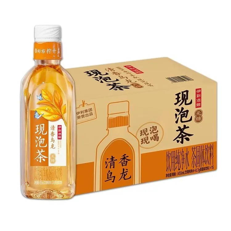 伊刻活泉现泡茶455ml无糖茉莉花0脂0糖清爽乌龙茶饮料瓶装整箱