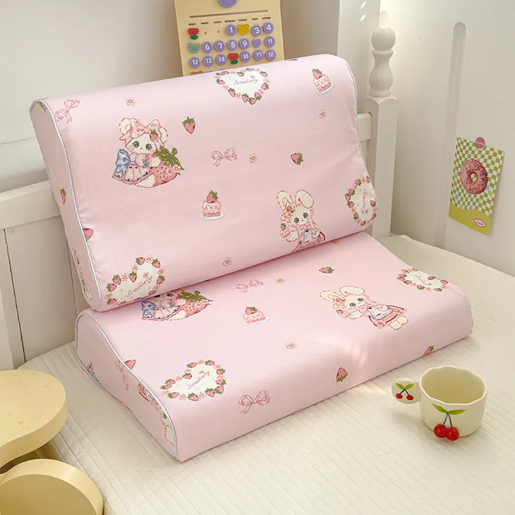 乳胶枕套一对装纯棉乳胶枕头套40x60儿童宝宝30x50记忆橡胶枕芯套