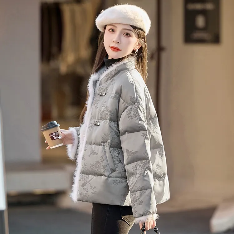 新中式小短款羽绒服女士冬季2025新款流行爆款小个子国风轻奢袄子