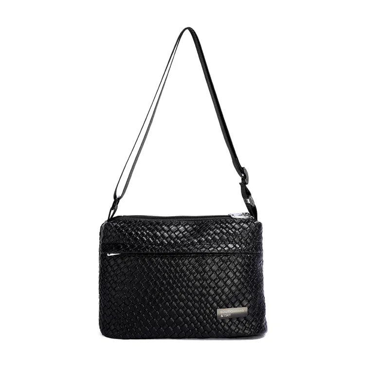 【大天使】休闲编织包女爆款2025新款通单肩包户外健身黑色轻便方包