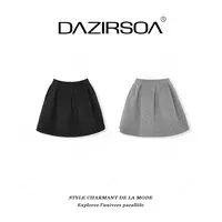 DAZIRSOA/达姿“漫游假期”时尚百搭复古洋气蓬蓬裙 AB661