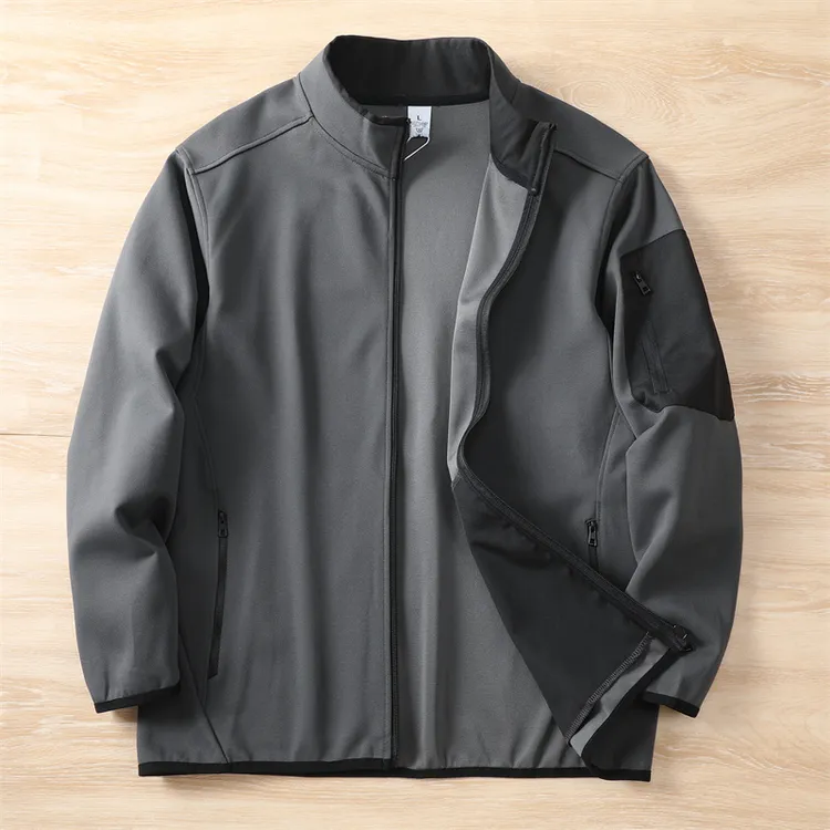 余文乐2025秋季新款立领夹克男潮牌拼接撞色防风外套男装短款上衣