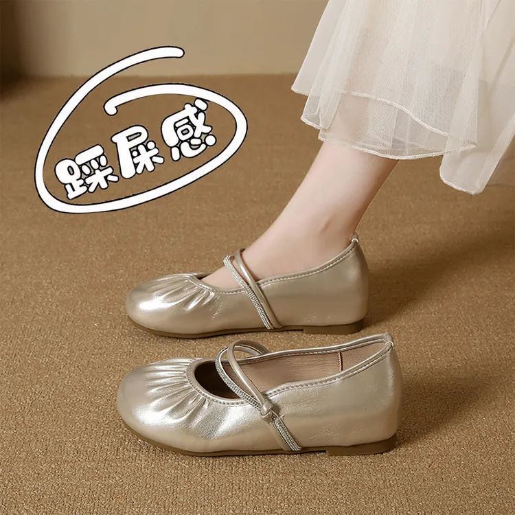 法式晚晚风内增高玛丽珍单鞋女2025夏季浅口厚底乐福豆豆鞋女34码