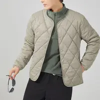 纪凡姬-2592-1-休闲款冬季保暖气绒男士宽松纯色外套